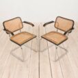 Set of  Cesca chairs with armrests by Gavina  scaled