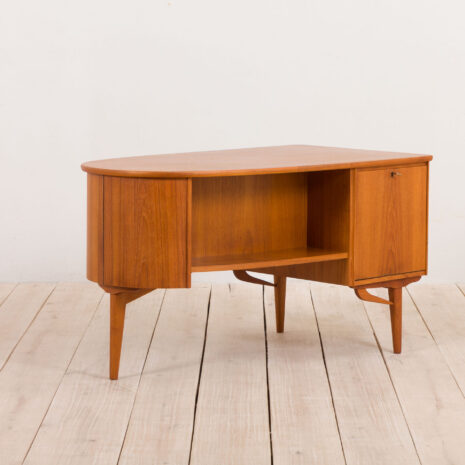 21032 - organic shape teak desk free standing-12 organic shape teak desk free standing scaled