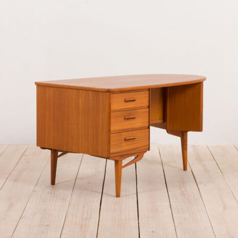 21032 - organic shape teak desk free standing-6 organic shape teak desk free standing scaled