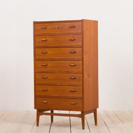 Tall Danish dresser with  drawers teak highboy s  scaled