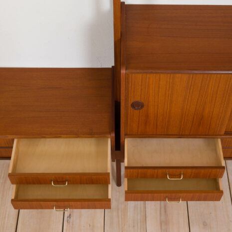 21065-teak free standing 2 bay wall unit, Norwegian shelving system from 1960s-14 teak free standing bay wall unit Norwegian shelving system from s scaled