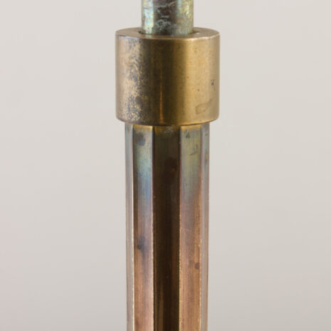 21088 Danish brass floor lamp with Le Klint shade, adjustable height-10 Danish brass floor lamp with Le Klint shade adjustable height scaled