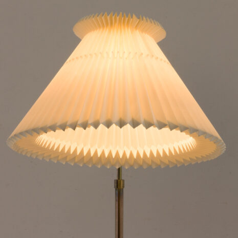 21088 Danish brass floor lamp with Le Klint shade, adjustable height-4 Danish brass floor lamp with Le Klint shade adjustable height scaled