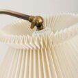 Danish brass floor lamp with Le Klint shade adjustable height  scaled