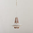 UFO disc glass shade pendant lamp with teak and brass details Denmark s scaled