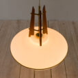 UFO disc glass shade pendant lamp with teak and brass details Denmark s scaled
