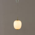Orrefors Gubi style glass pendant with brass details  scaled