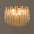 Venini chandelier with Murano frosted glass shades  scaled