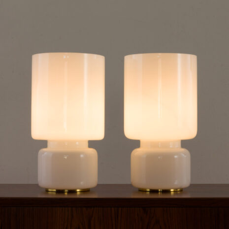 21102 Pair of Murano glass table lamps on brass base-7 Pair of Murano glass table lamps on brass base scaled