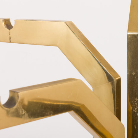 21111 Porte-manteau italien vintage en laiton-6 Vintage Italian coat rack in brass scaled