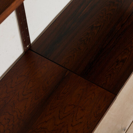 21059 rosewood wall unit with a desk and display shelf, mounted on veneered metal rails-11 rosewood wall unit with a desk and display shelf mounted on veneered metal rails scaled