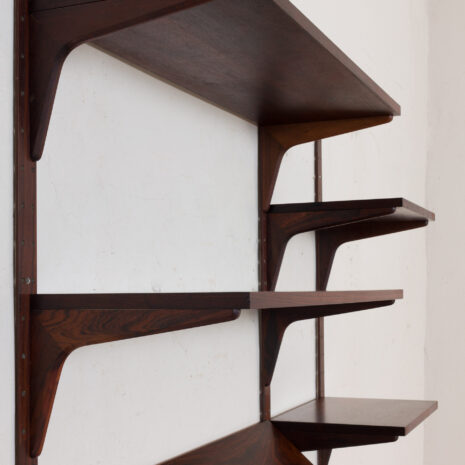 21059 rosewood wall unit with a desk and display shelf, mounted on veneered metal rails-9 rosewood wall unit with a desk and display shelf mounted on veneered metal rails scaled