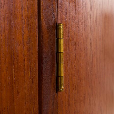 21073 Bullet shape teak Danish desk by H.P. Hansen-23 Bullet shape teak Danish desk by H