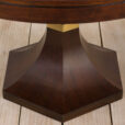 Carlo di Carli style rosewood round table with hexagonal base Italy s  scaled