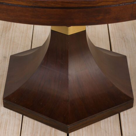 2109 Table ronde en palissandre de style Carlo di Carli avec base hexagonale, Italie, années 1960-12 Carlo di Carli style rosewood round table with hexagonal base Italy s scaled
