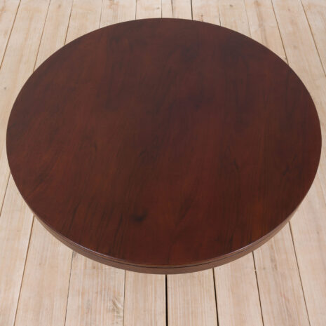 2109 Table ronde en palissandre de style Carlo di Carli avec base hexagonale, Italie, années 1960-7 Carlo di Carli style rosewood round table with hexagonal base Italy s scaled