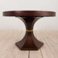 Carlo di Carli style rosewood round table with hexagonal base Italy s  scaled