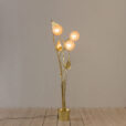 Brass floor lamp in the style of Thomaso Barbi with floral ornaments  scaled