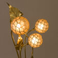 Brass floor lamp in the style of Thomaso Barbi with floral ornaments  scaled