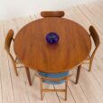 Vintage round teak extension table Denmark s   scaled