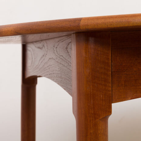 21116 Okrągły stół z drewna tekowego w stylu vintage, Dania, lata 60. Vintage round teak extension table Denmark s scaled