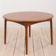 Vintage round teak extension table Denmark s  scaled
