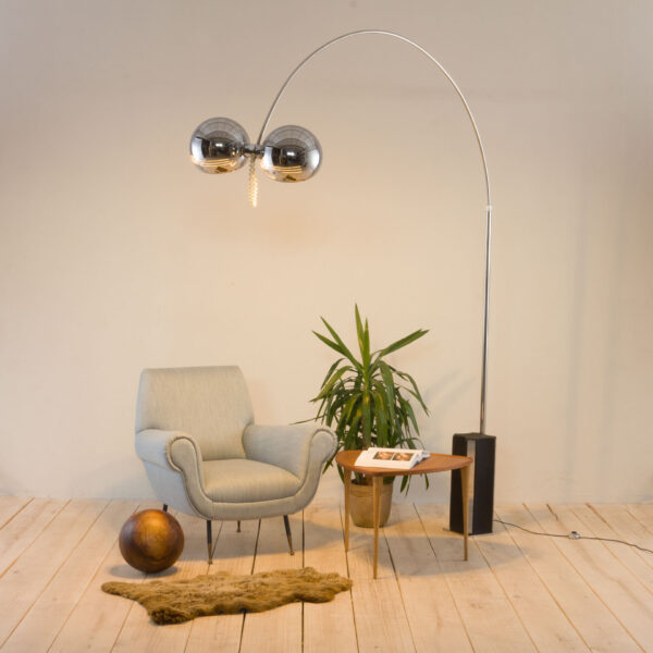 Italian extra large arc floor lamp by Goffredo Reggiani for Reggiani s  scaled