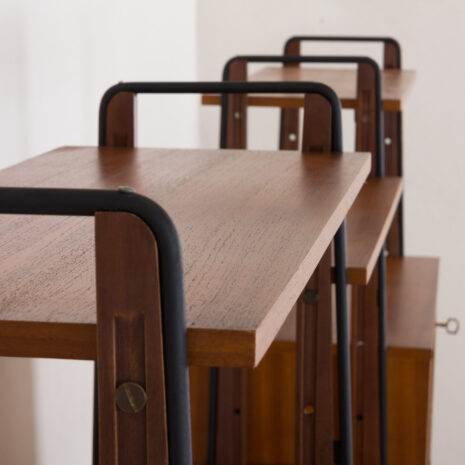 21125 Italian teak wall unit with a desk and bar cabinet-secretarie, 1960s-12 Italian teak wall unit with a desk and bar cabinet secretarie s scaled