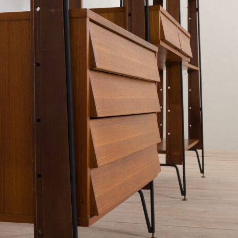 21125 Italian teak wall unit with a desk and bar cabinet-secretarie, 1960s-14 Italian teak wall unit with a desk and bar cabinet secretarie s scaled