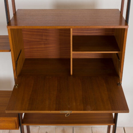21125 Italian teak wall unit with a desk and bar cabinet-secretarie, 1960s-19 Italian teak wall unit with a desk and bar cabinet secretarie s scaled
