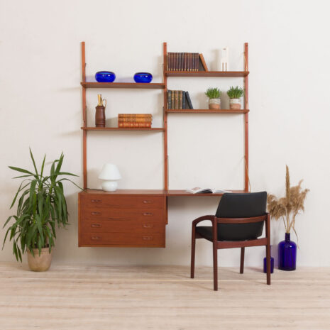 21126 - czekamy na kije Danish teak wall unit shelving with desk and chest of drawers in Sorensen Cadovius style-3 czekamy na kije Danish teak wall unit shelving with desk and chest of drawers in Sorensen Cadovius style scaled