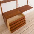 czekamy na kije Danish teak wall unit shelving with desk and chest of drawers in Sorensen Cadovius style scaled