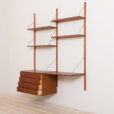 czekamy na kije Danish teak wall unit shelving with desk and chest of drawers in Sorensen Cadovius style scaled