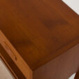 Vintage entry chest teak wall unit with shelves in Cadovius Sorensen style scaled