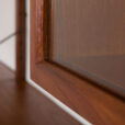 Royal Cadovius teak wall unit with a secretary and glass cabinet and shelves scaled