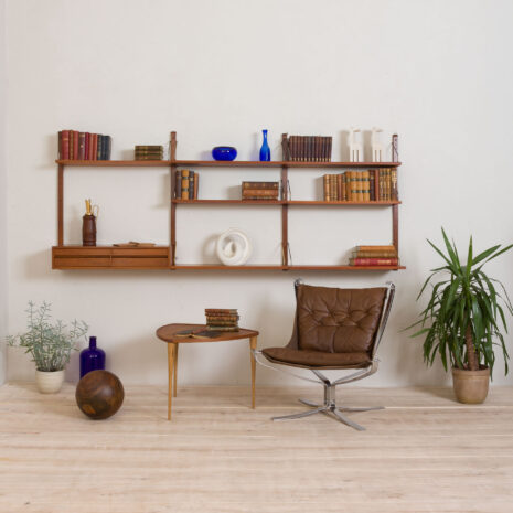 Cadovius royal wall unit with small console and  shelves  scaled