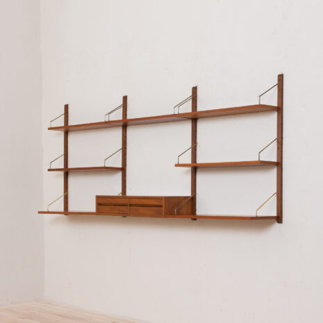 21131 Cadovius royal wall unit with small console and 8 shelves-5 Cadovius royal wall unit with small console and shelves scaled