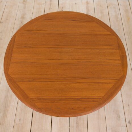 21133 vintage duński okrągły stół z drewna tekowego grom 1960s-13 vintage Danish teak round extension table grom s scaled