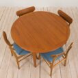 vintage Danish teak round extension table grom s  scaled
