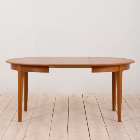 21133 vintage duński okrągły stół z drewna tekowego grom 1960s-7 vintage Danish teak round extension table grom s scaled