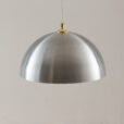Mid century aluminium lamp with brass top scaled