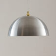 Mid century aluminium lamp with brass top scaled