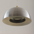 Mid century aluminium lamp with brass top scaled