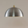 Mid century aluminium lamp with brass top scaled