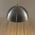 Mid century aluminium lamp with brass top scaled