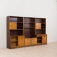 Mid Century Modern storage in Rio Palisander bay wall unit in Rosewood Denmark s scaled