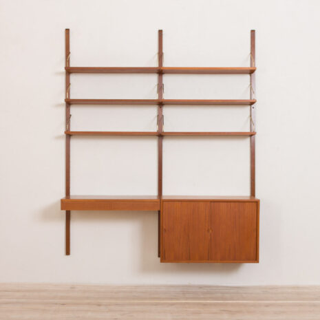 21129 Royal Cadovius 2 bay wall unit with a desk and a cabinet-3 Royal Cadovius bay wall unit with a desk and a cabinet scaled