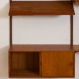 Kai Kristiansen teak wall unit with a desk and two cabinets bay shelving Denmark s scaled