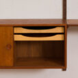 Kai Kristiansen teak wall unit with a desk and two cabinets bay shelving Denmark s scaled