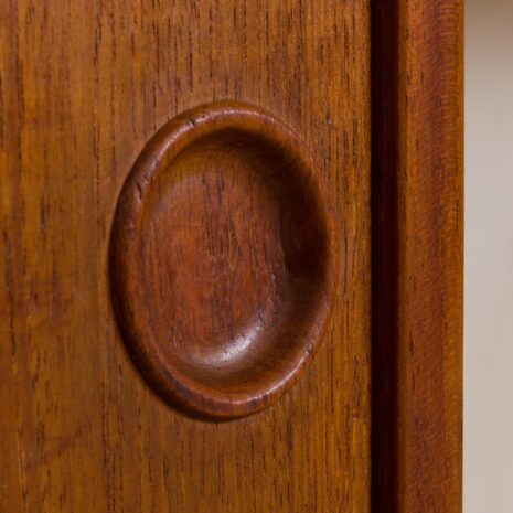 21139 Kai Kristiansen teak wall unit with a desk and two cabinets, 3 bay shelving, Denmark, 1960s-20 Kai Kristiansen teak wall unit with a desk and two cabinets bay shelving Denmark s scaled